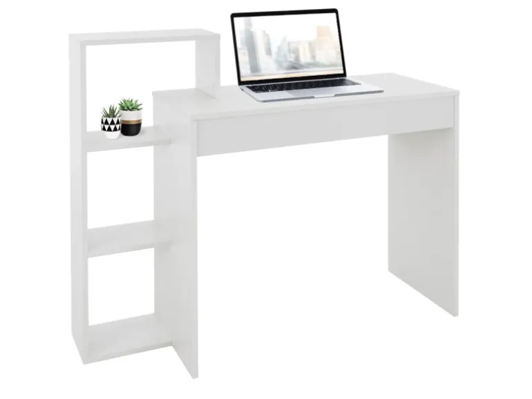 ML-Design Schreibtisch mit Regal 110x72x40 cm aus Holz 2in1 System für Zuhause