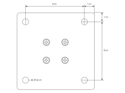 ML-Design Tischbeine 4Er Set I-Design H72 cm Weiß Stahl 4x4 cm