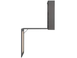 ML-Design Wandtisch Klappbar Schreibtisch Grau mit Tafel 8 Fächern und Pinnwand