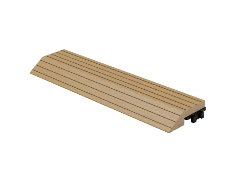 ML-Design WPC Abschlussleiste Gerade Teak für WPC-Fliesen