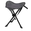 Mojawo 3-Bein Dreibeinhocker Campinghocker Anglerhocker Tragegurt Grau