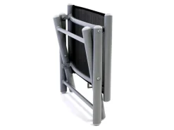 Mojawo Garten Fußhocker ZUSAMMENKLAPPBAR Klapphocker WITTERUNGSBESTÄNDIGES Aluminium WETTERFESTE Gartenmöbel SILBER und SCHWARZ Schwarz
