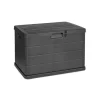 Mojawo Kunststoff Auflagenbox Kissenbox Gartenbox Sitzbank für Polsterauflagen Kunststoff Wasserdicht Anthrazit 170Liter
