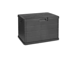 Mojawo Kunststoff Auflagenbox Kissenbox Gartenbox Sitzbank für Polsterauflagen Kunststoff Wasserdicht Anthrazit 170Liter