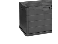 Mojawo Kunststoff Auflagenbox Kissenbox Gartenbox Sitzbank für Polsterauflagen Kunststoff Wasserdicht Anthrazit 170Liter