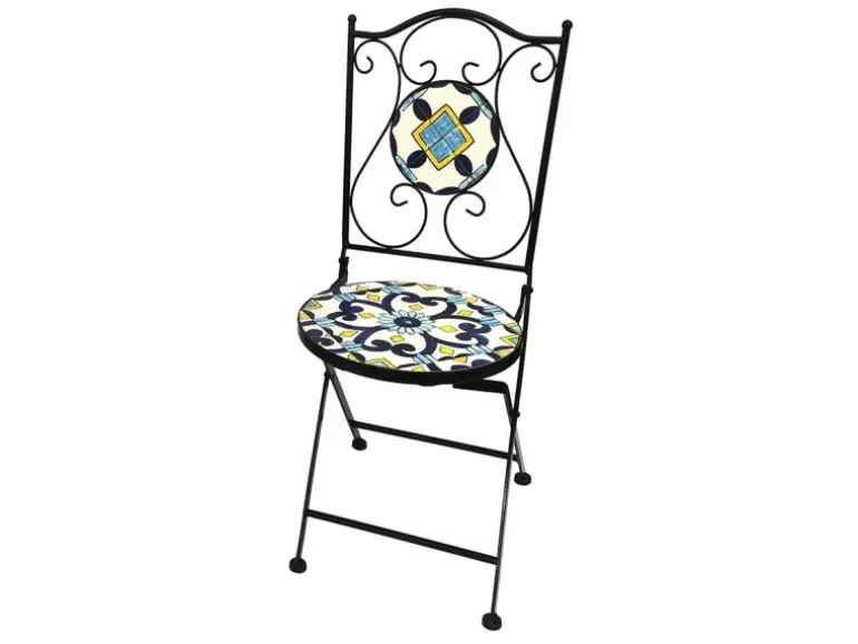 Mojawo Mosaik Sitzgarnitur Set 3teilig Sitzgruppe Gartenmöbel Tisch Stühle 60cm