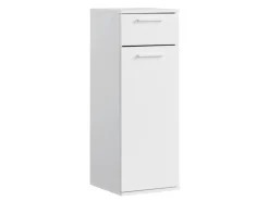 mokebo Bad-Beistellschrank Der Matrose Badschrank in 91x33x34cm HxBxT in Weiß