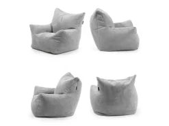mokebo Kindersessel aus Cord Der Pausenheld Sitzsack Kinder Kindersitzsack in Grau