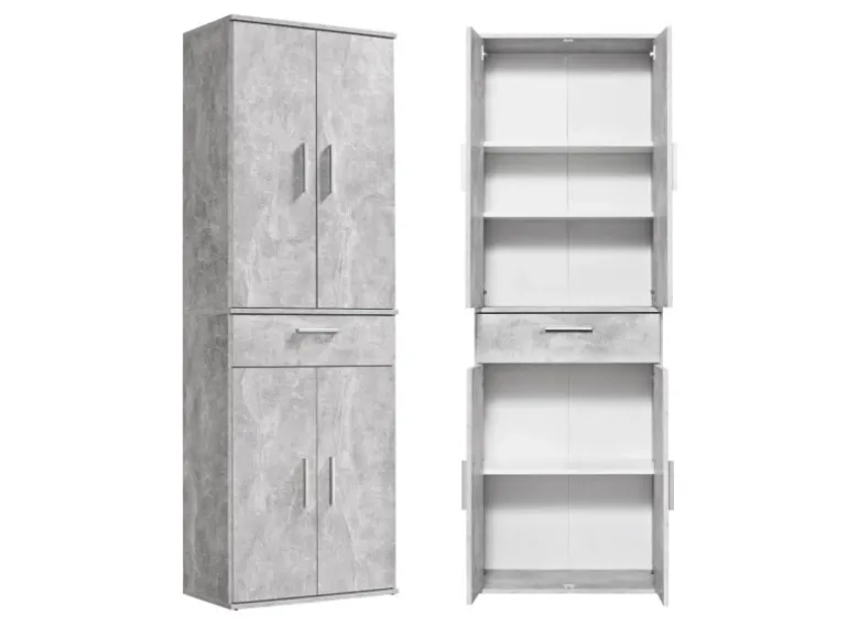 mokebo Schrank in Grau Der Praktische Mehrzweckschrank oder Aufbewahrungsschrank