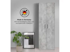 mokebo Schrank in Grau Der Lange Mehrzweckschrank Allzweckschrank oder Aufbewahrungsschrank