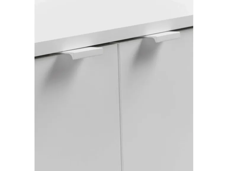 mokebo Schuhschrank Der Concierge Schuhregal mit zwei Türen Flurschrank oder Sideboard 74 cm breit in weiß