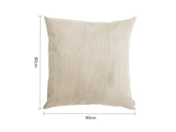 mokebo XXL Sofakissen Das Anschmiegsame Riesenkissen oder Kissen aus Cord in Beige