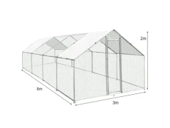 Monstershop Hühner Freilauf 3m x 8m x 2m