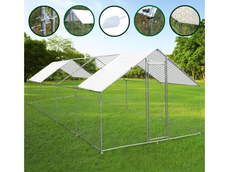 Monstershop Hühner Freilauf 4m x 8m x 2m