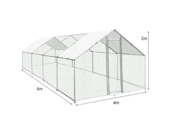 Monstershop Hühner Freilauf 4m x 8m x 2m