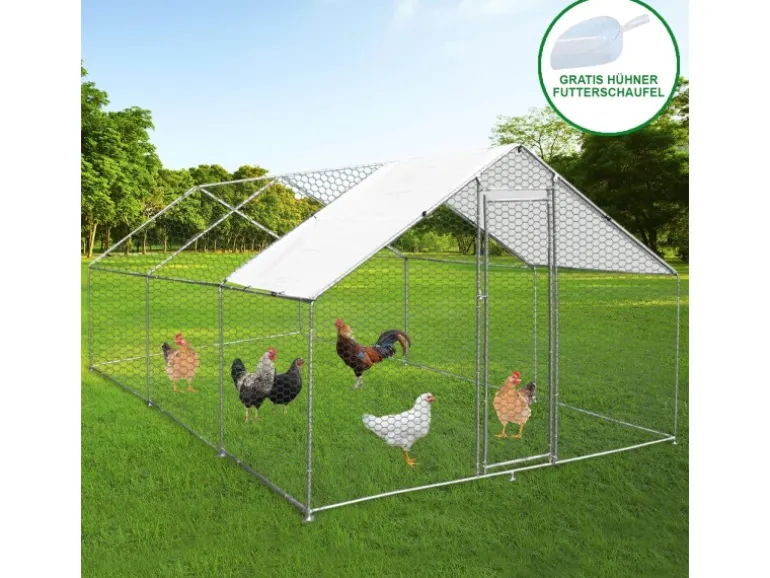 Monstershop Hühner Freilauf 4m x 6m x 2m