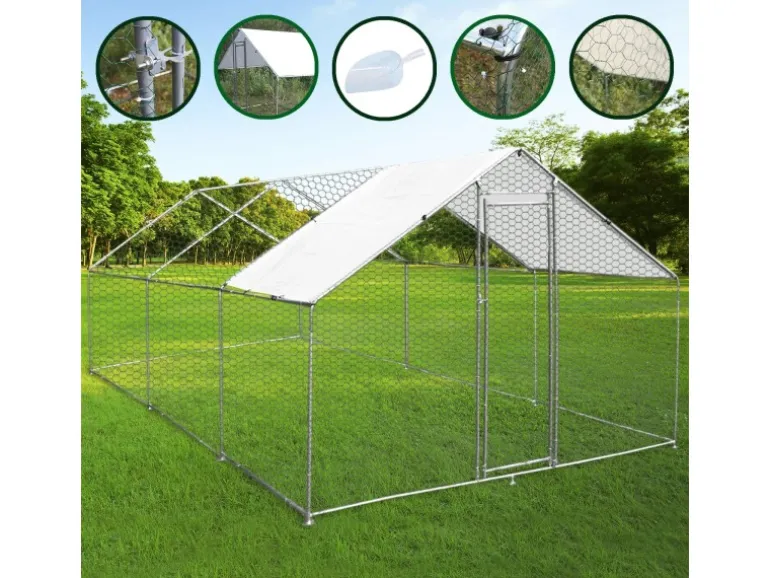 Monstershop Hühner Freilauf 4m x 6m x 2m