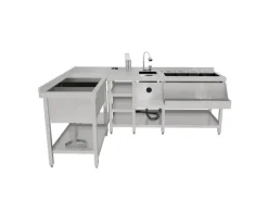 MonsterShop Modulare Deluxe-Cocktailbar-Station mit Eisbrunnen
