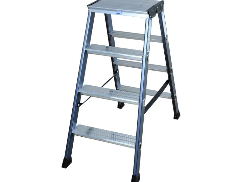 Monto SePro D Stufen-Doppelleiter eloxiert 2 x 4 Stufen