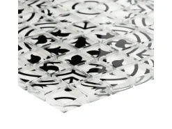 Mosaik Glas Retro Schwarz Weiß 30 cm x 30 cm
