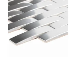 Mosaik Metall Edelstahl 29 cm x 28 cm