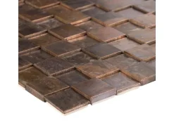 Mosaik Metall Kupfer 3D 30 cm x 30 cm