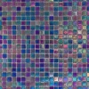 Mosaikmatte Glas Perlmutt Dunkelblau 33 cm x 33 cm
