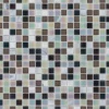 Mosaikmatte Glas Stein Black Grey Perlmut 30 cm x 30 cm