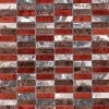 Mosaikmatte Naturstein Metalica Marron 30 cm x 30 cm