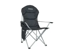 24MOVE Campingstuhl faltbar Klappstuhl gepolstert inkl. Tragetasche - 150kg - schwarz
