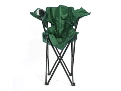 24Move Campingstuhl Faltstuhl Grün Mit Getraenkehalter Tragetasche Outdoor Faltbar Max 100Kg Anglerstuhl Polyester