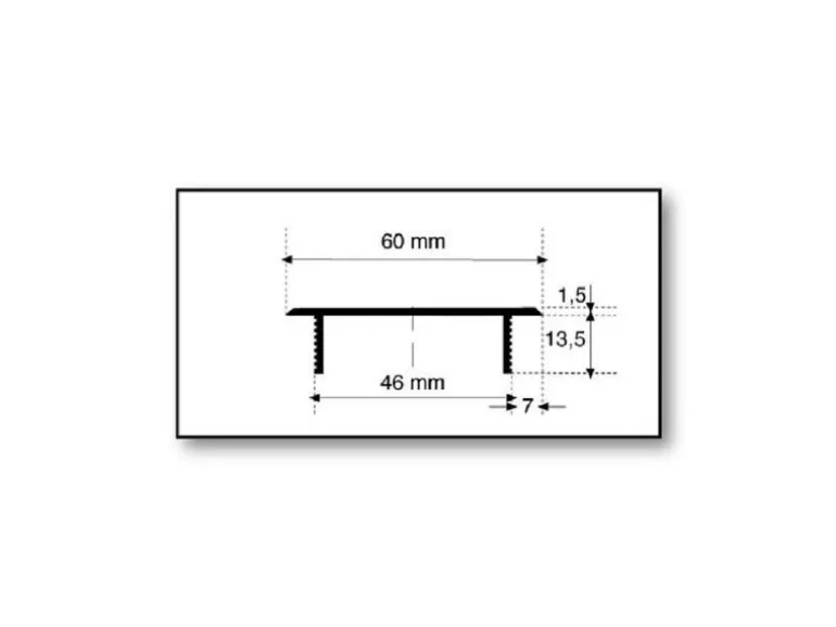 MS Beschläge Lüftungsgitter 60 x 600 mm Weiß RAL 9016