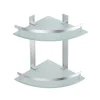 MSV Eck-Duschregal Tabarca Alu & Glas 24 cm x 24 cm x 30 cm