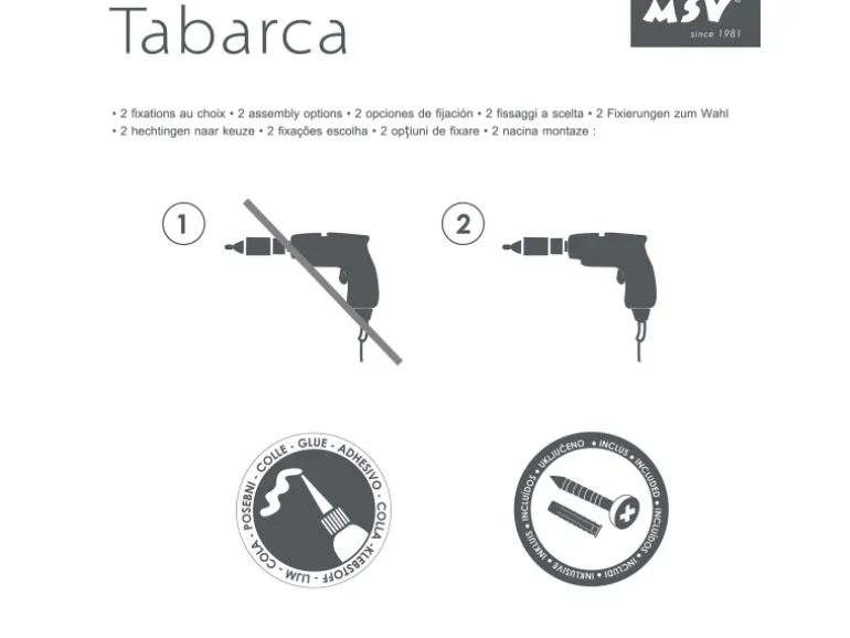 MSV Eck-Duschregal Tabarca Alu & Glas 24 cm x 24 cm x 30 cm