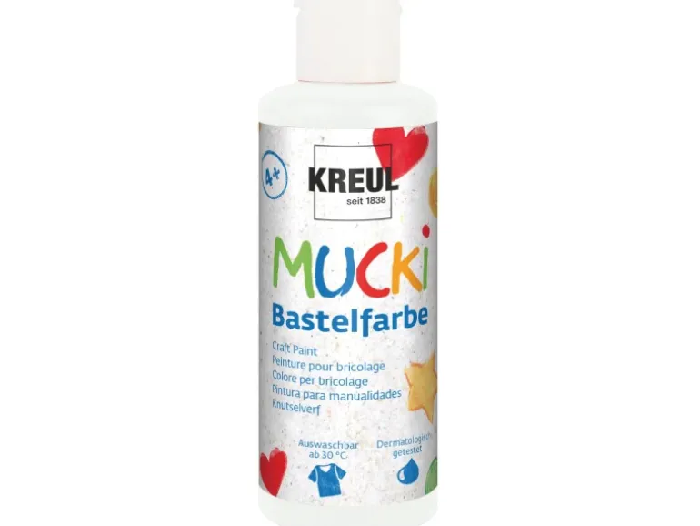 Mucki Bastelfarbe Weiß 80 ml