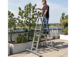 MUNK Vielzweckleiter mit Nivello Traverse 4x3 Sprossen