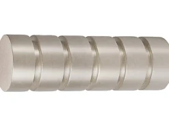 Mydeco Gardinenstange-Endstück Rillcube Edelstahl-Optik Ø 2 cm