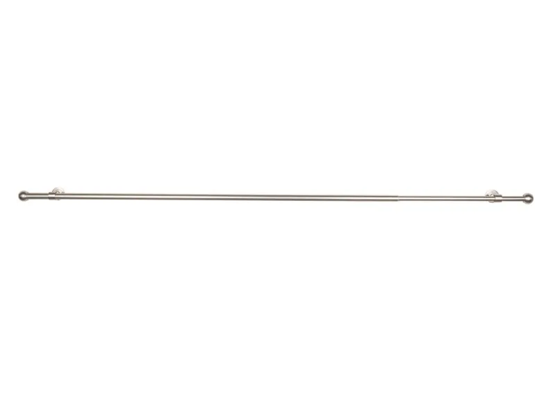 mydeco Gardinenstange-Komplettset 2in1 ausziehbar Edelstahl-Optik 160-280cm