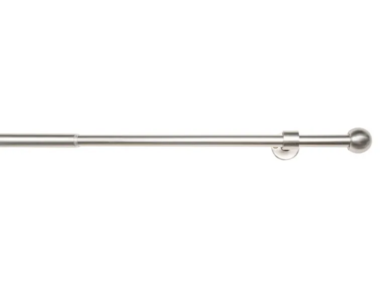 mydeco Gardinenstange-Komplettset 2in1 ausziehbar Edelstahl-Optik 160-280cm