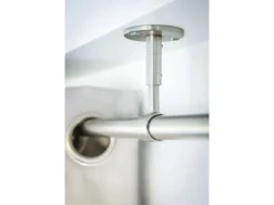 mydeco Gardinenstange-Komplettset 2in1 ausziehbar Edelstahl-Optik 160-280cm