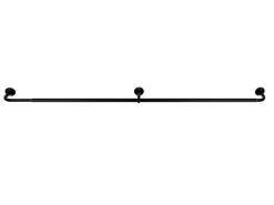 mydeco Gardinenstange-Set day & night ausziehbar Schwarz 120-210cm