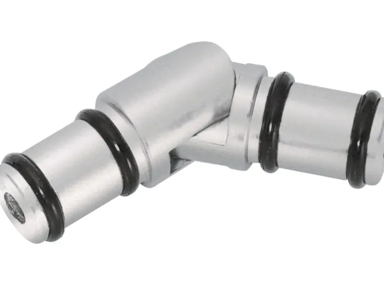 Mydeco Gelenkverbinder für Gardinenstangen Edelstahl-Optik Ø 1,6 cm