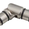 Mydeco Gelenkverbinder für Gardinenstangen Edelstahl-Optik Ø 2 cm