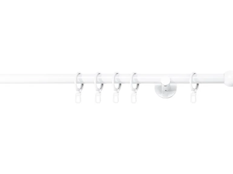 Mydeco Maß-Gardinenstange mit Endstück Ball Weiß Ø 2 cm x 220 cm