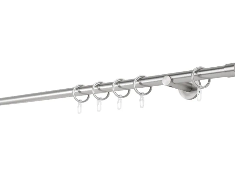 Mydeco Maß-Gardinenstange mit Endstück Cap Edelstahl Ø 2 cm x 240 cm
