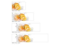 MySpotti Küchenrückwand Profix Cucina Aqua 100 x 60 cm Gelb-Orange-Weiß