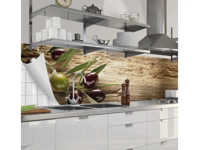 Myspotti Küchenrückwandfolie Mediterran Selbstklebend 280 cm x 60 cm