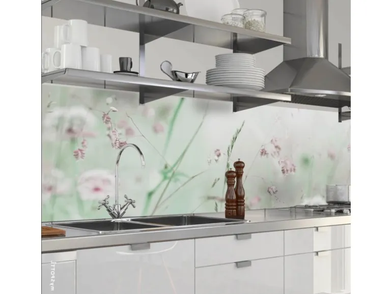 Myspotti Küchenrückwandfolie Wildblumen Selbstklebend 280 cm x 60 cm