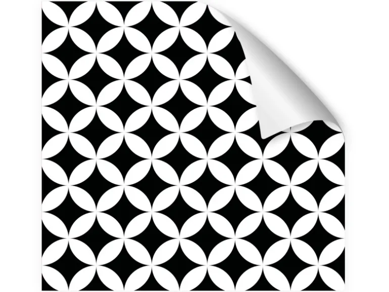 Myspotti Küchenrückwandfolie Chadi Selbstklebend 450 cm x 60 cm Schwarz-Weiß