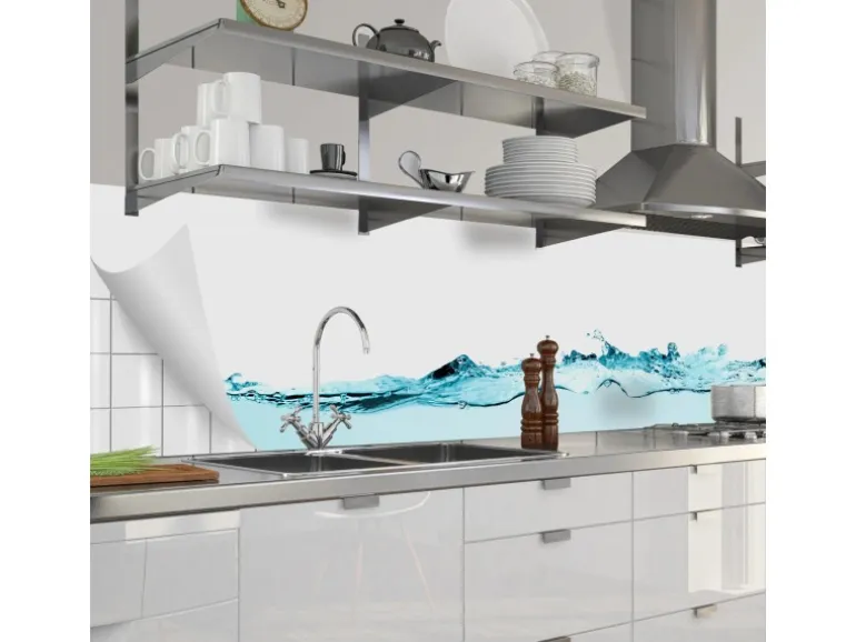 Myspotti Küchenrückwandfolie Wasser Selbstklebend 280 cm x 60 cm